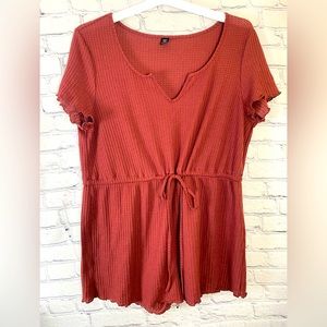 Shein- Dust Pink Drawstring Romper size 4X ( fits a 3x) ) EUC